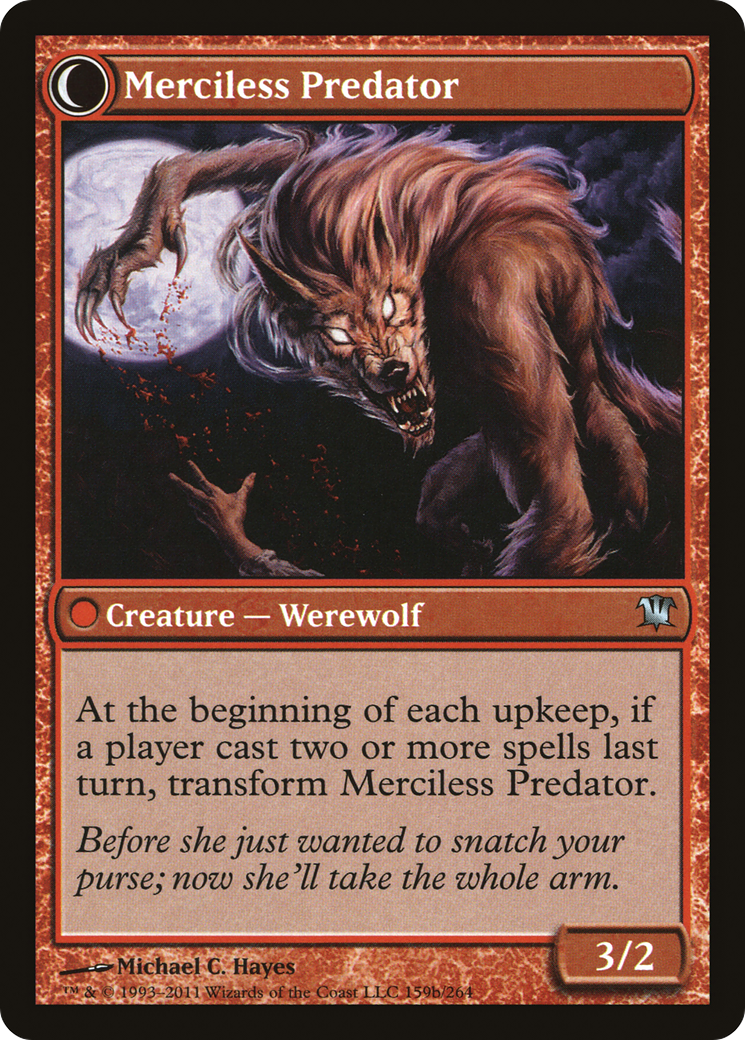 Reckless Waif // Merciless Predator (ISD-159) - Innistrad : (Transformation double face)