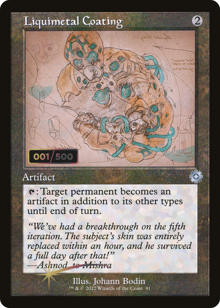 Liquimetal Coating (Schematic) (Serial Numbered) (BRR-91Z) - The Brothers' War Retro Artifacts Foil