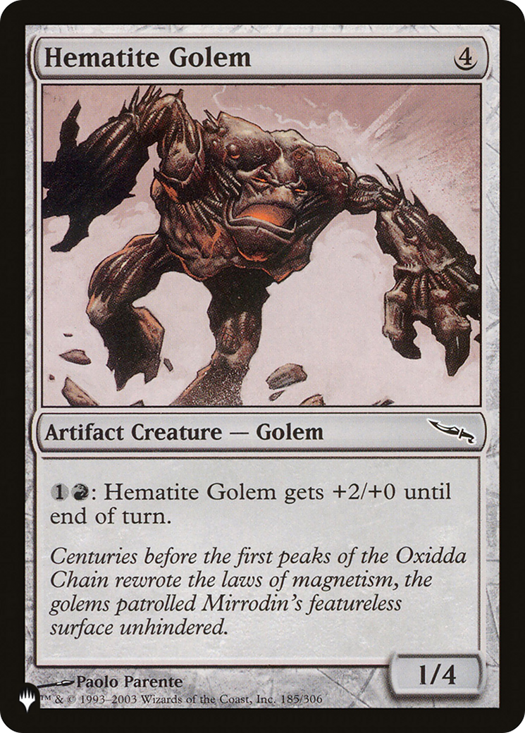 Hematite Golem (LIST-185/306) - The List