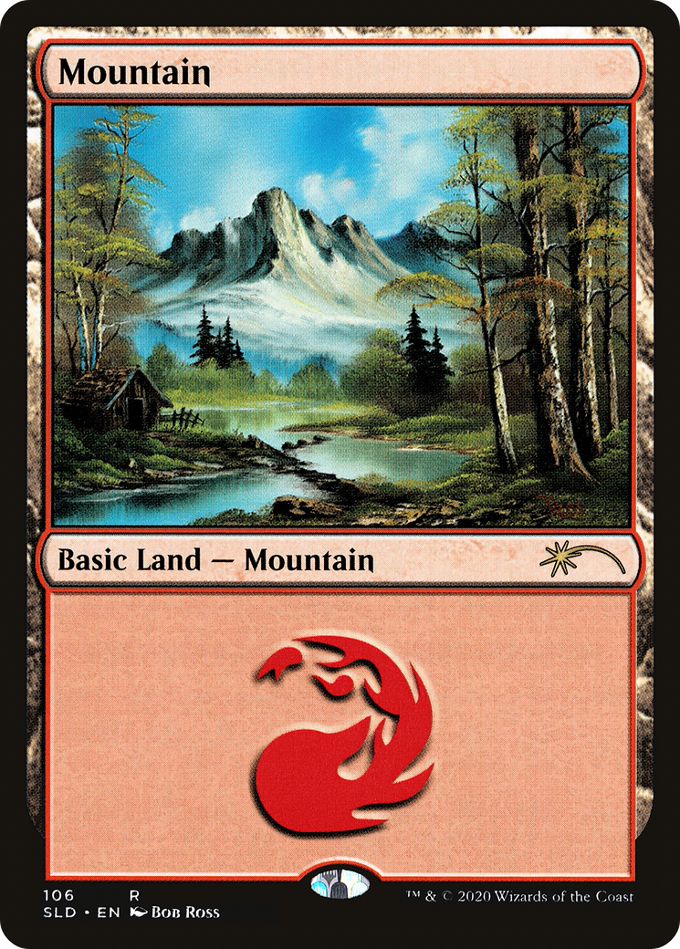 Mountain (106) (Bob Ross) (SLD-106) - Secret Lair Drop Foil