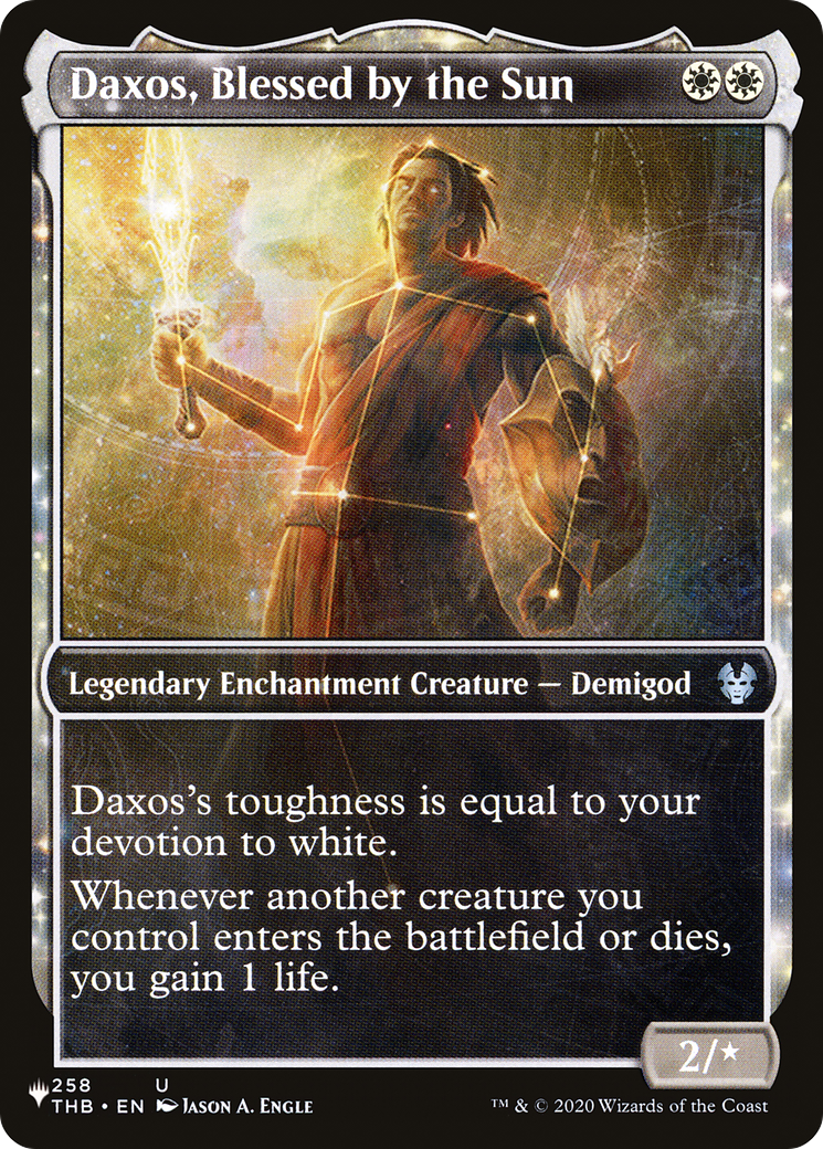 Daxos, Blessed by the Sun (Showcase) (LIST-258/254) - The List: (enchantment, Showcase)