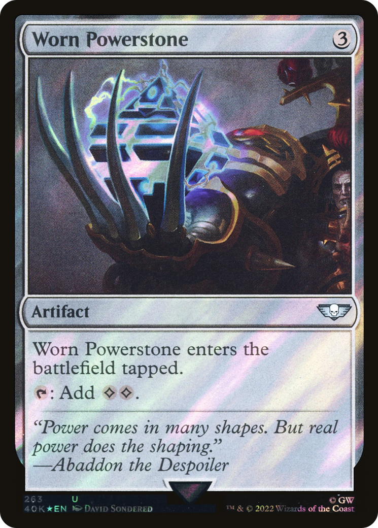 Worn Powerstone (Surge Foil) (40K-263) - Warhammer 40,000 Commander Foil