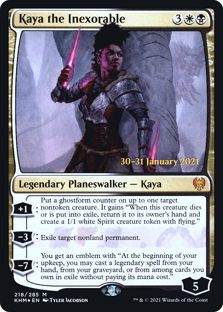 Kaya l'Inexorable (PRE-218S) - Kaldheim Promos Foil
