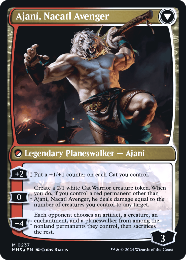 Ajani, Nacatl Pariah // Ajani, Nacatl Avenger (PMH3-237S) - Modern Horizons 3 Promos Foil