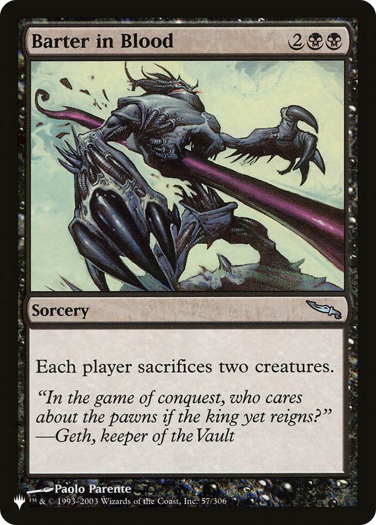 Barter in Blood (LIST-57/306) - The List