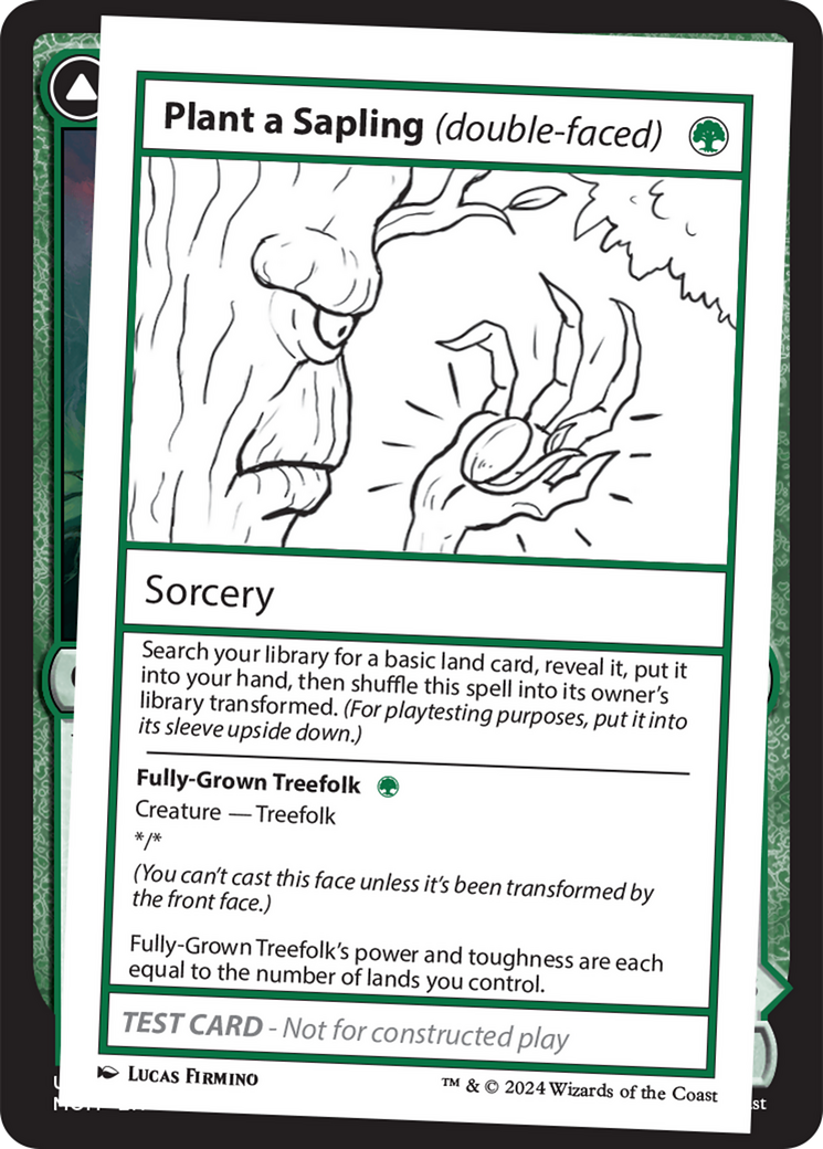 Plant a Sapling // Fully-Grown Treefolk (MB2PC-) - Mystery Booster 2