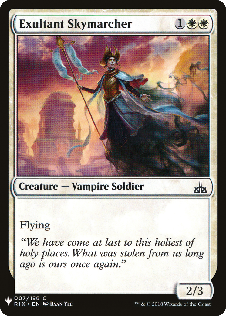 Exultant Skymarcher (LIST-007) - The List