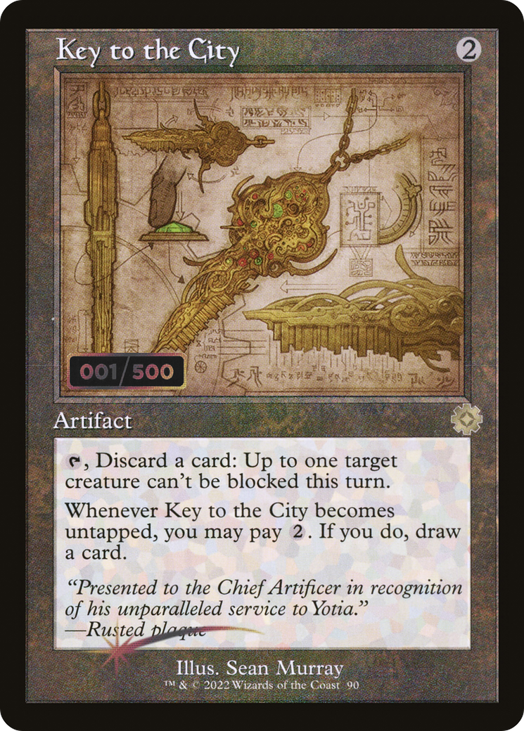 Key to the City (Schematic) (Serial Numbered) (BRR-90Z) - The Brothers' War Retro Artifacts Foil