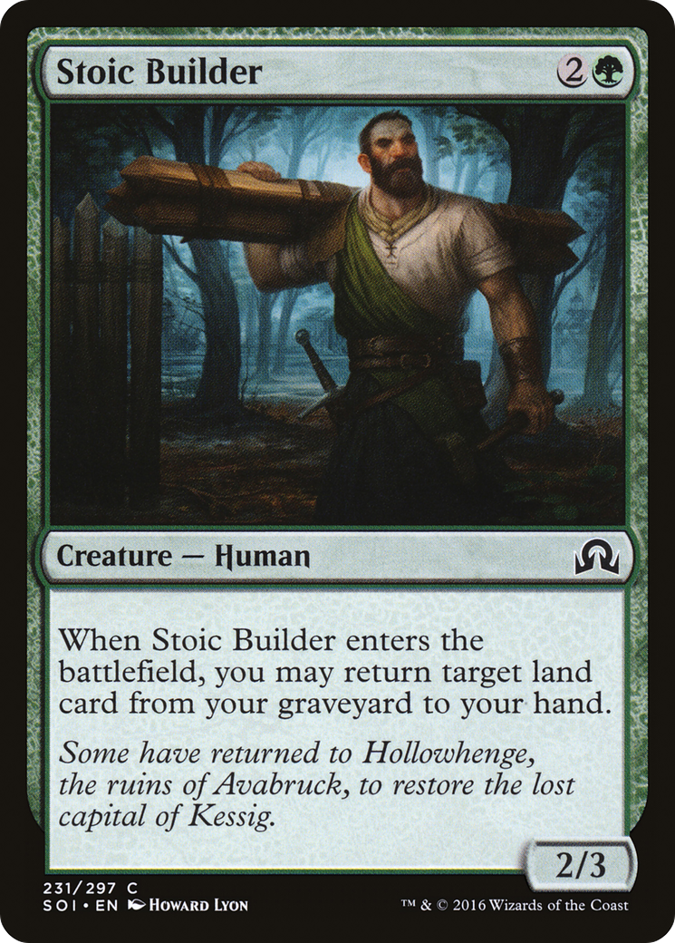 Constructeur stoïque (SOI-231) - Ombres sur Innistrad (feuille)