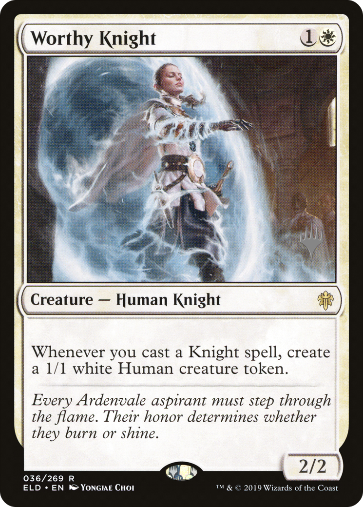 Worthy Knight (PPELD-036) - Throne of Eldraine Promos