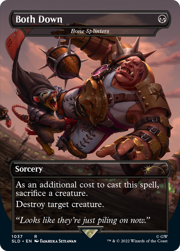 Both Down - Bone Splinters (Borderless) (SLD-1037) - Secret Lair Drop / Both Down (Borderless)