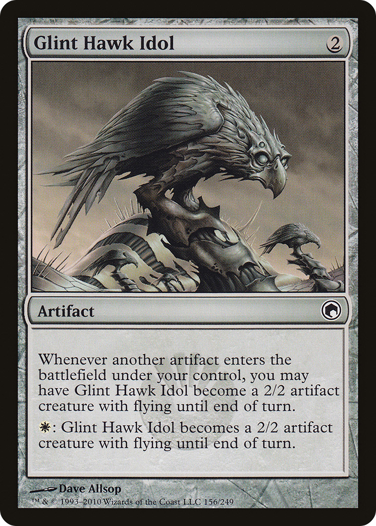 Glint Hawk Idol (SOM-156) - Cicatrices de Mirrodin Foil