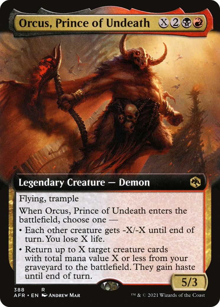 Orcus, Prince of Undeath (Extended Art) (AFR-388) - Adventures in the Forgotten Realms: (Extended Art) Foil