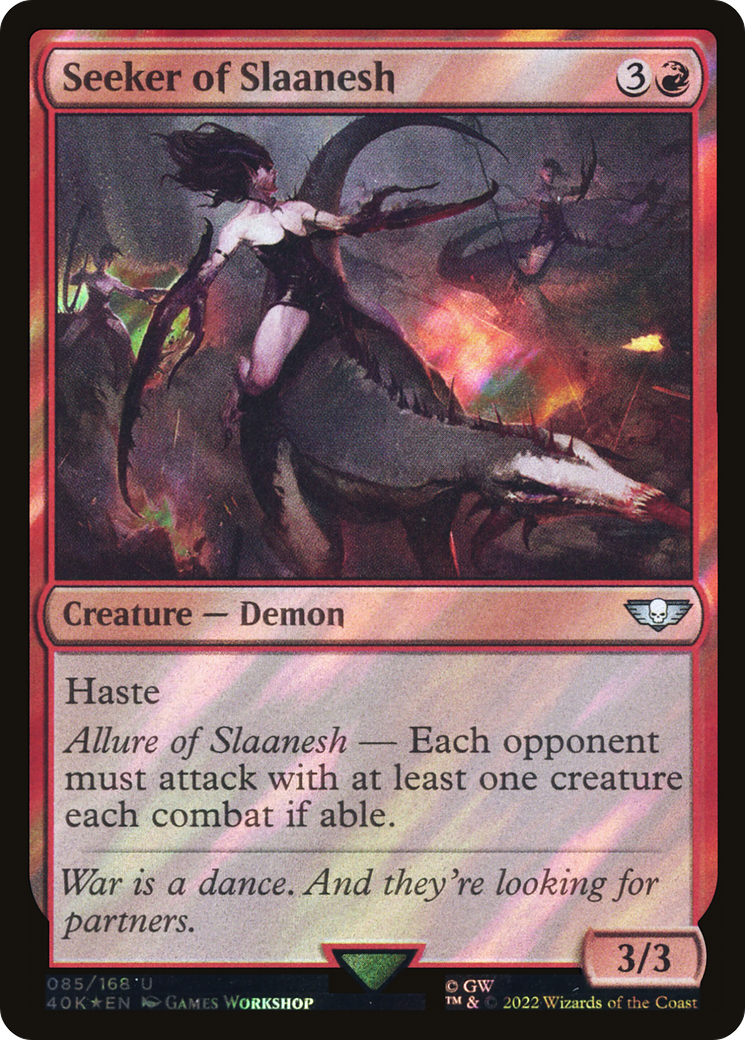 Seeker of Slaanesh (Surge Foil) (40K-85★) - Warhammer 40,000 Commander Foil