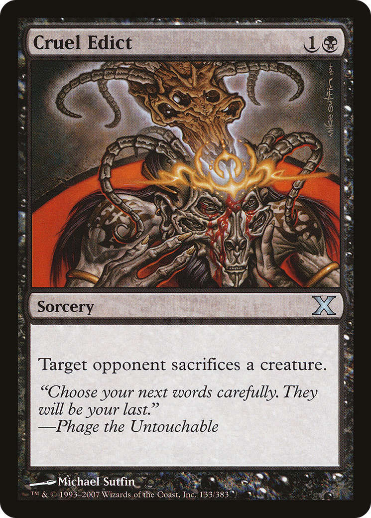 Cruel Edict (10E-133) - Tenth Edition Foil