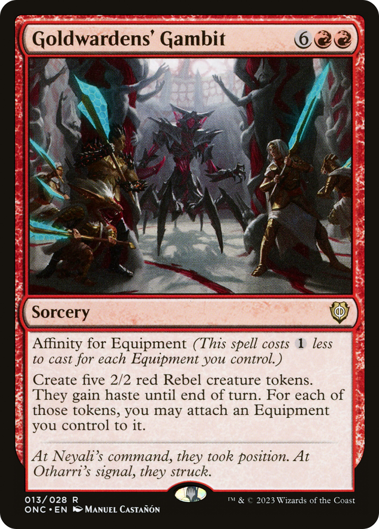 Le Gambit des Gardiens d'Or (ONC-013) - Phyrexia : Tous ne seront plus qu'un, commandant