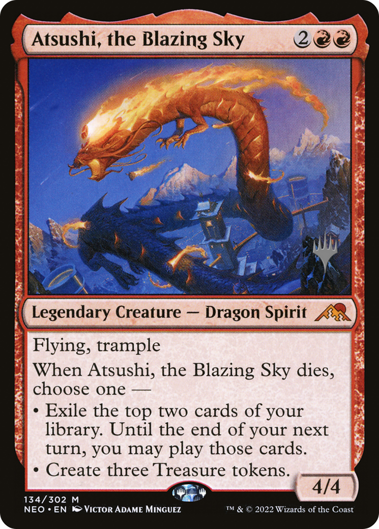 Atsushi, le ciel flamboyant (PNEO-134P) - Kamigawa : Neon Dynasty Promos Foil