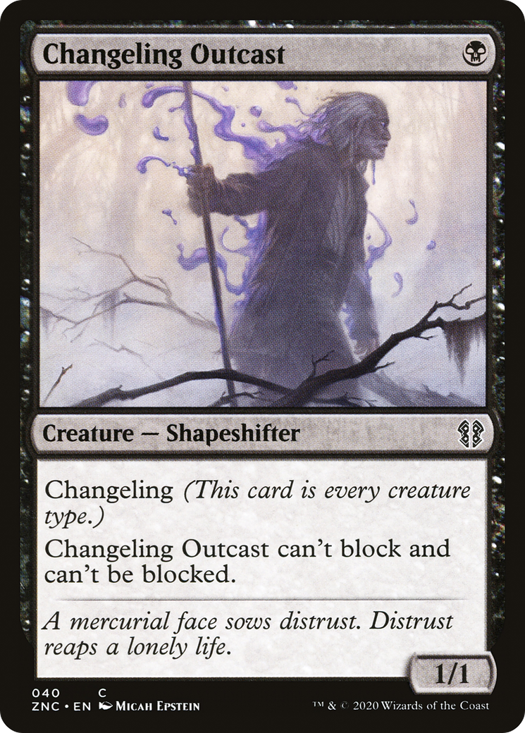 Changeling paria (ZNC-040) - Commandant de Zendikar Rising