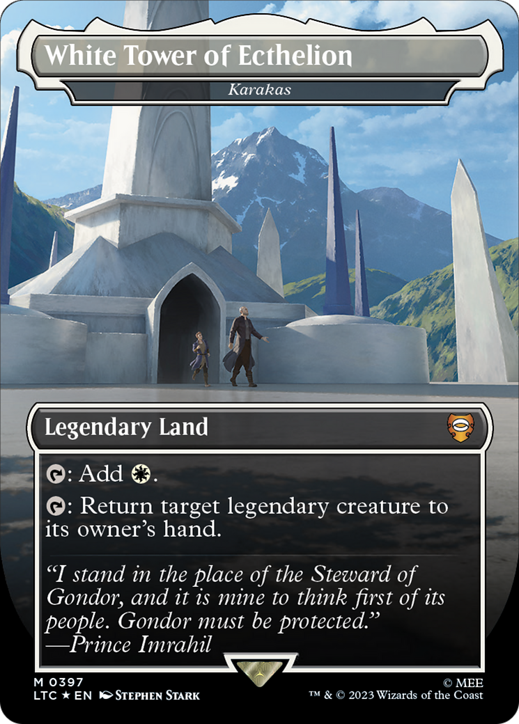 White Tower of Ecthelion - Karakas (Surge Foil) (LTC-397) - Tales of Middle-earth Commander / White Tower of Ecthelion (Borderless) Foil