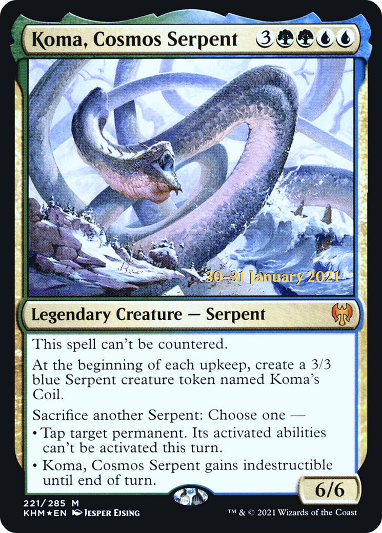 Koma, Cosmos Serpent (PRE-221S) - Kaldheim Promos Foil