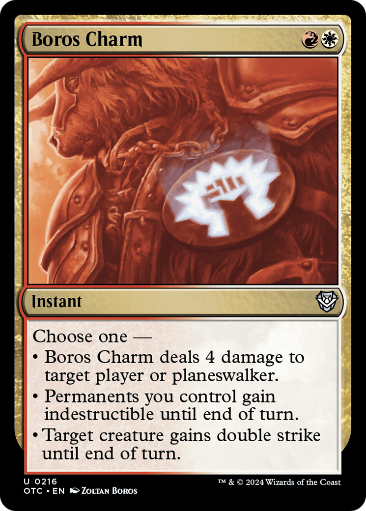 Charme Boros (OTC-216) - Commandant des Outlaws of Thunder Junction