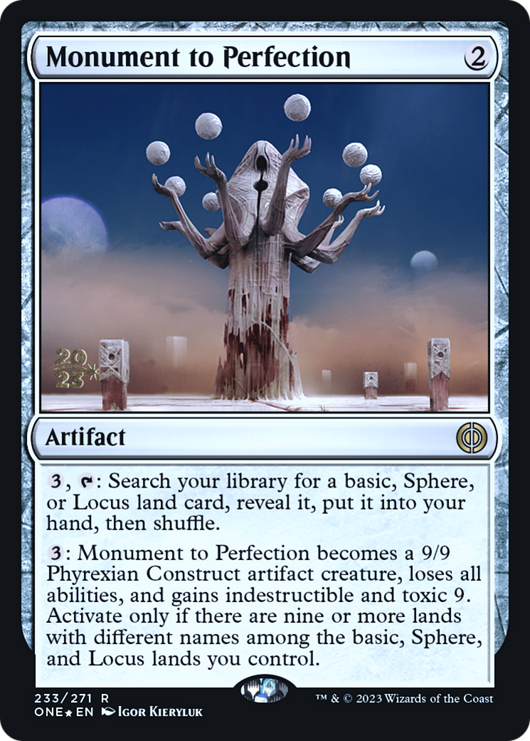 Monument to Perfection (PRE-233S) - Phyrexia: All Will Be One Promos Foil