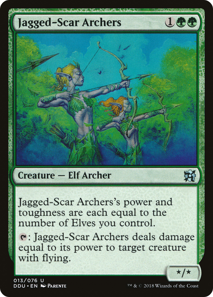 Archers aux cicatrices déchiquetées (DDU-013) - Duel Decks : Elfes contre Inventeurs