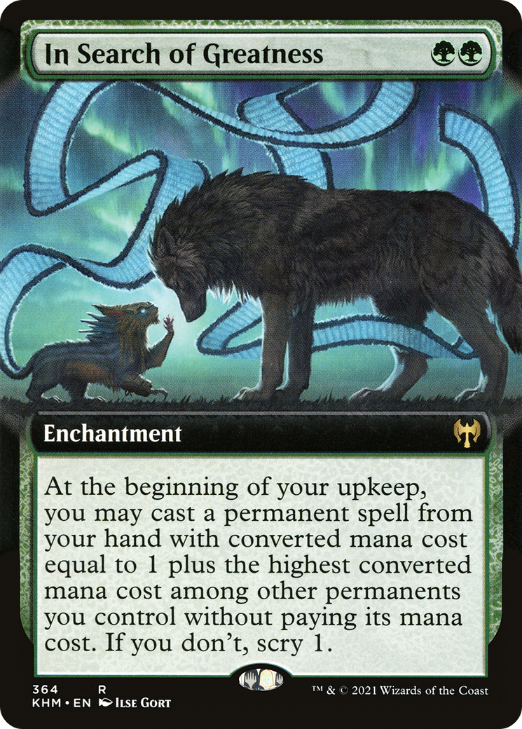 À la recherche de la grandeur (KHM-364) - Kaldheim : (Extended Art) Foil