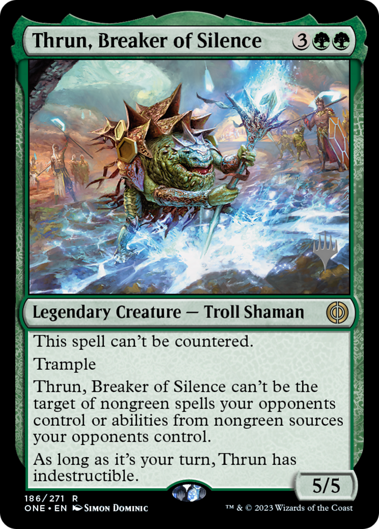 Thrun, Breaker of Silence (PPONE-186) - Phyrexia: All Will Be One Promos Foil