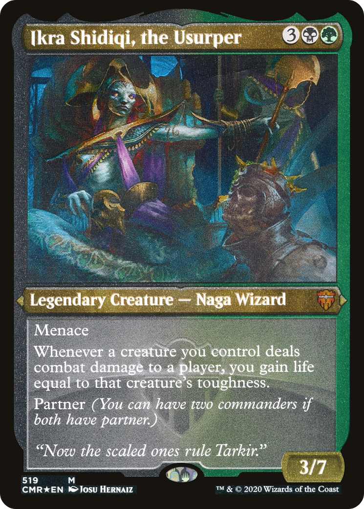Ikra Shidiqi, the Usurper (Foil Etched) (CMR-519) - Commander Legends Foil