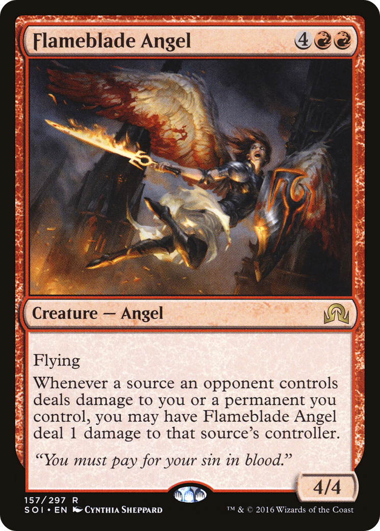 Flameblade Angel (SOI-157) – Ombres sur Innistrad Foil