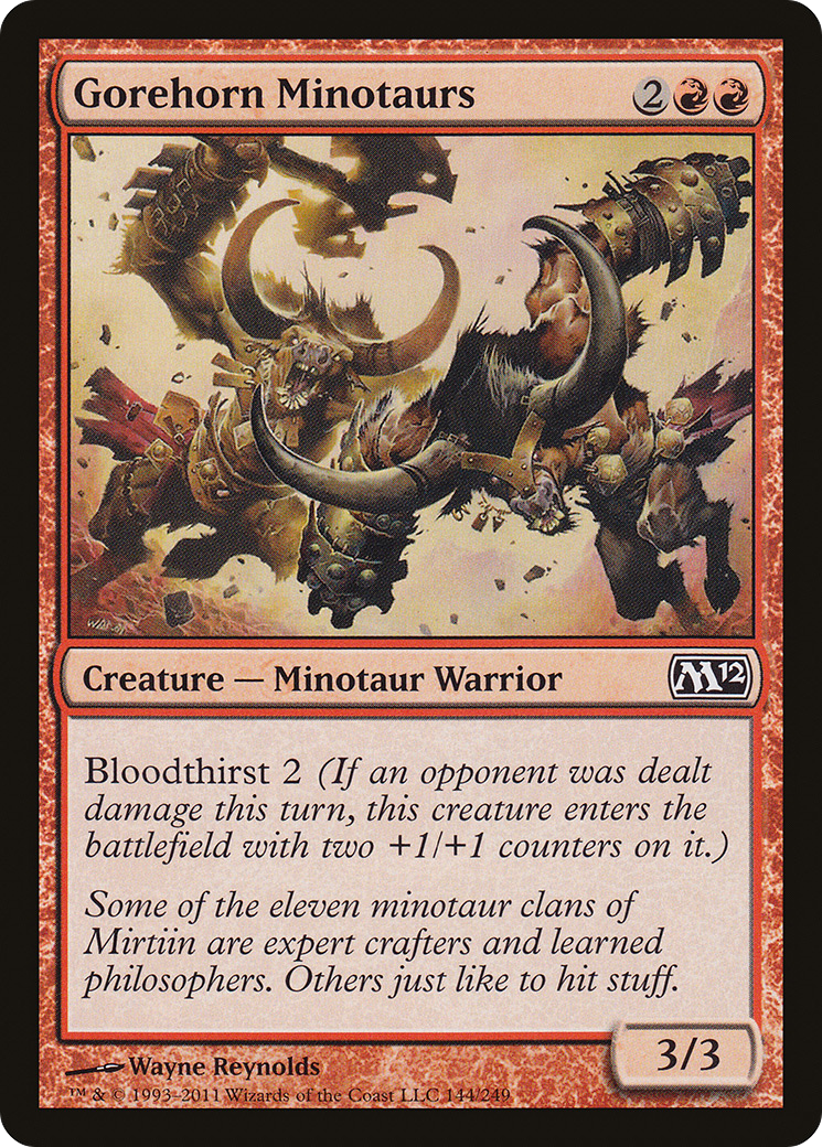 Minotaures de Gorehorn (M12-144) - Magic 2012