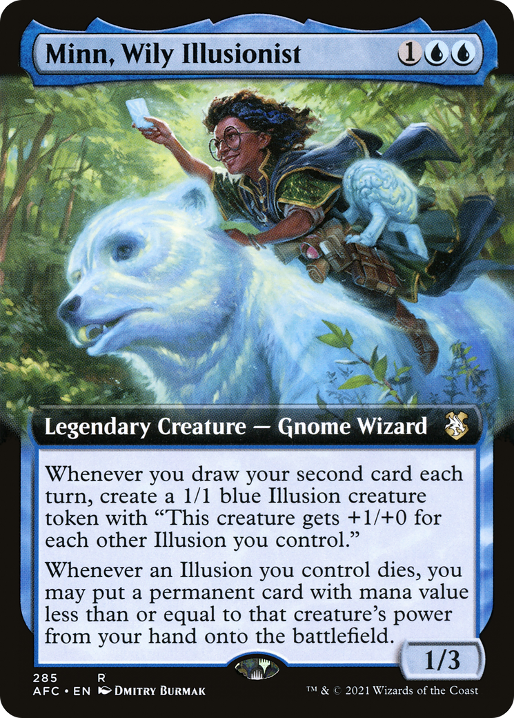 Minn, Wily Illusionist (Extended Art) (AFC-285) - Forgotten Realms Commander: (Extended Art)