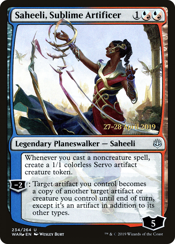 Saheeli, Sublime Artificer (PRE-234S) - War of the Spark Promos Foil