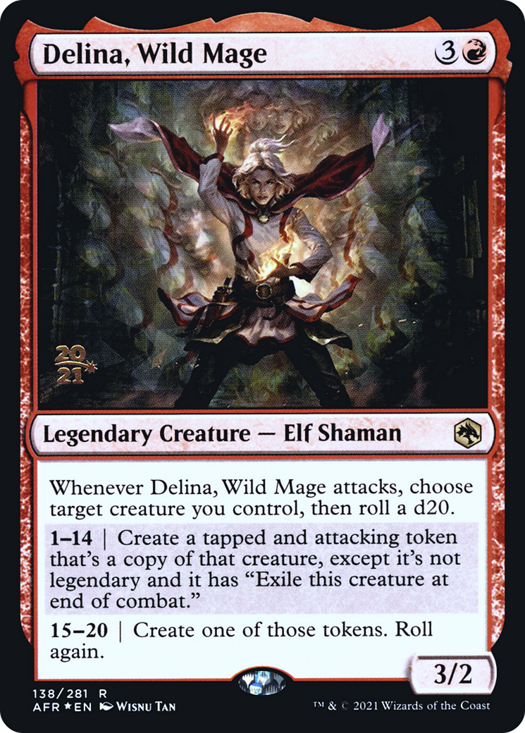 Delina, Mage Sauvage (PRE-138S) - Aventures dans les Royaumes Oubliés - Promos Foil