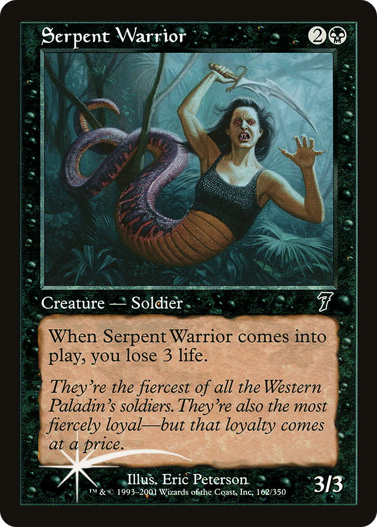 Serpent Warrior (7ED-162★) - Seventh Edition Foil