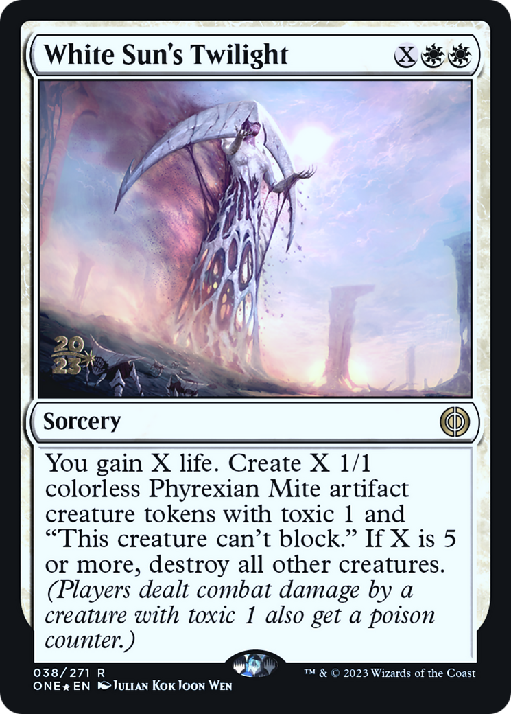 Le Crépuscule du Soleil Blanc (PONE-38S) - Phyrexia : All Will Be One Promos Foil