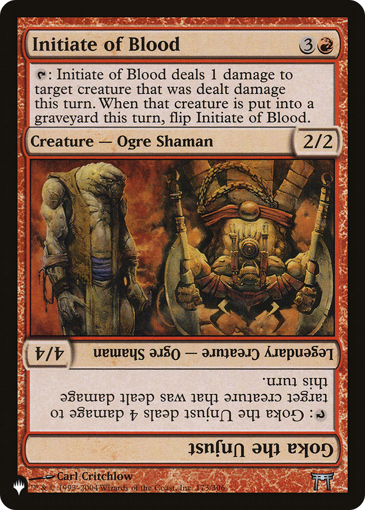 Initiate of Blood // Goka the Unjust (LIST-CHK-173) - The List