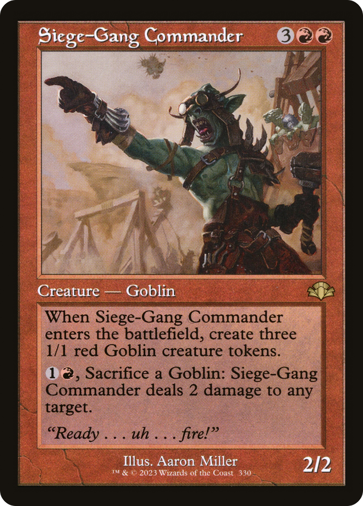 Siege-Gang Commander (Retro Frame) (DMR-330) - Dominaria Remastered