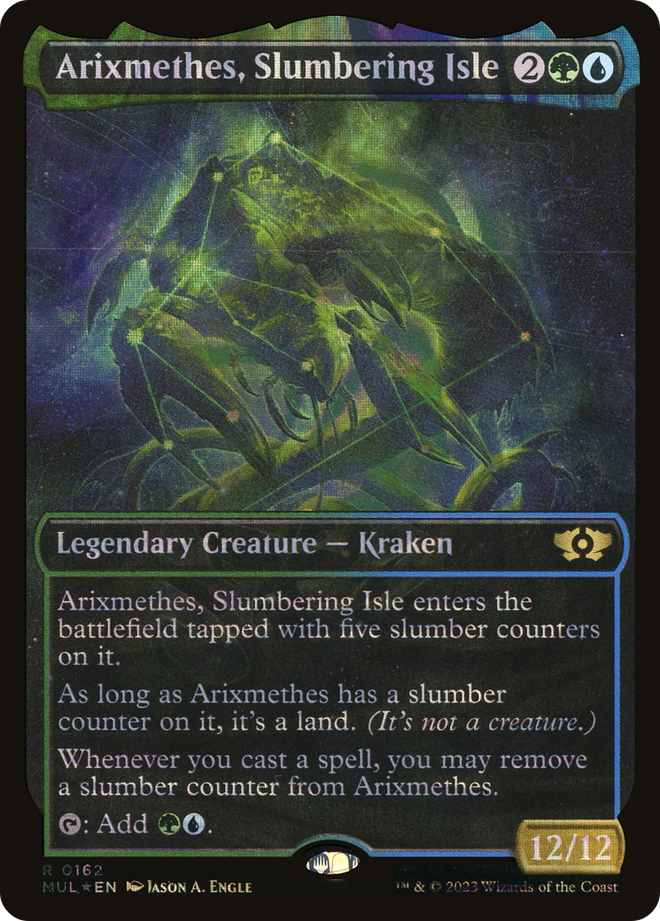 Arixmethes, Slumbering Isle (Halo Foil) (MUL-162) - Multiverse Legends: (Showcase) Foil