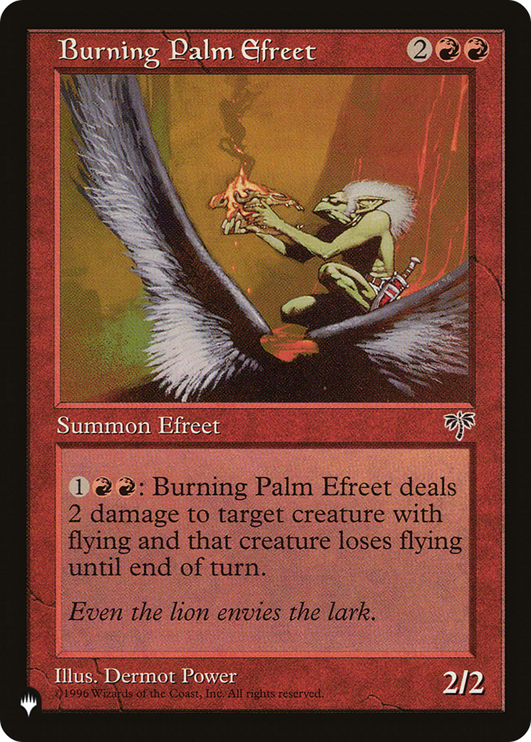 Burning Palm Efreet (LIST-) - The List