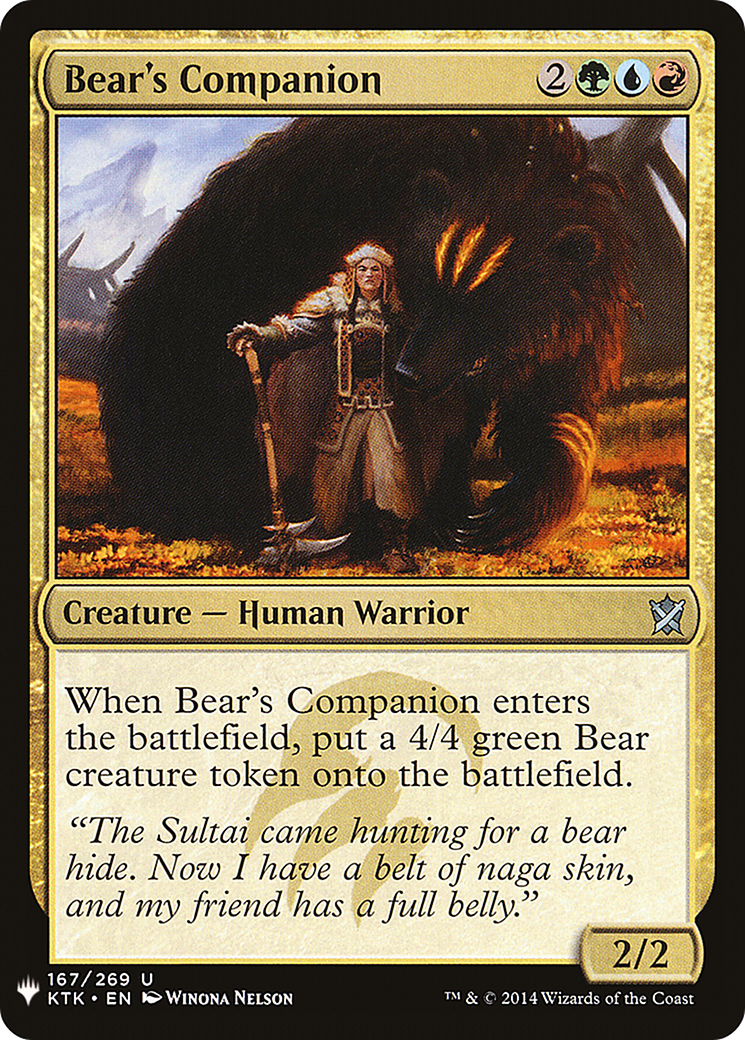 Bear's Companion (LIST-167) - The List