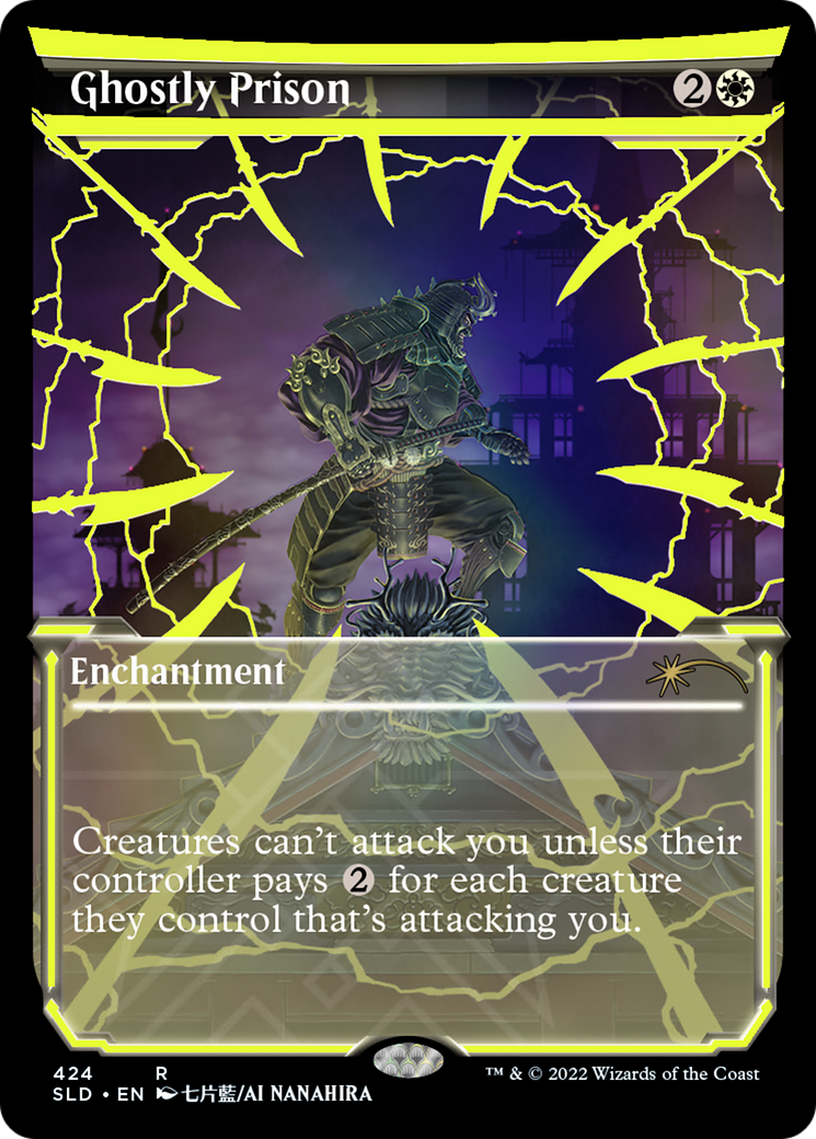 Ghostly Prison (Neon Yellow) (SLD-424) - Secret Lair Drop: (Showcase) Foil
