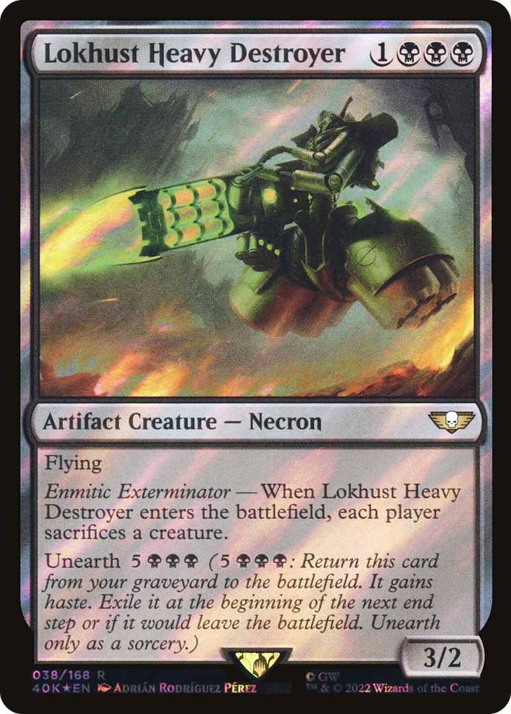 Lokhust Heavy Destroyer (Surge Foil) (40K-38★) - Warhammer 40,000 Commander Foil