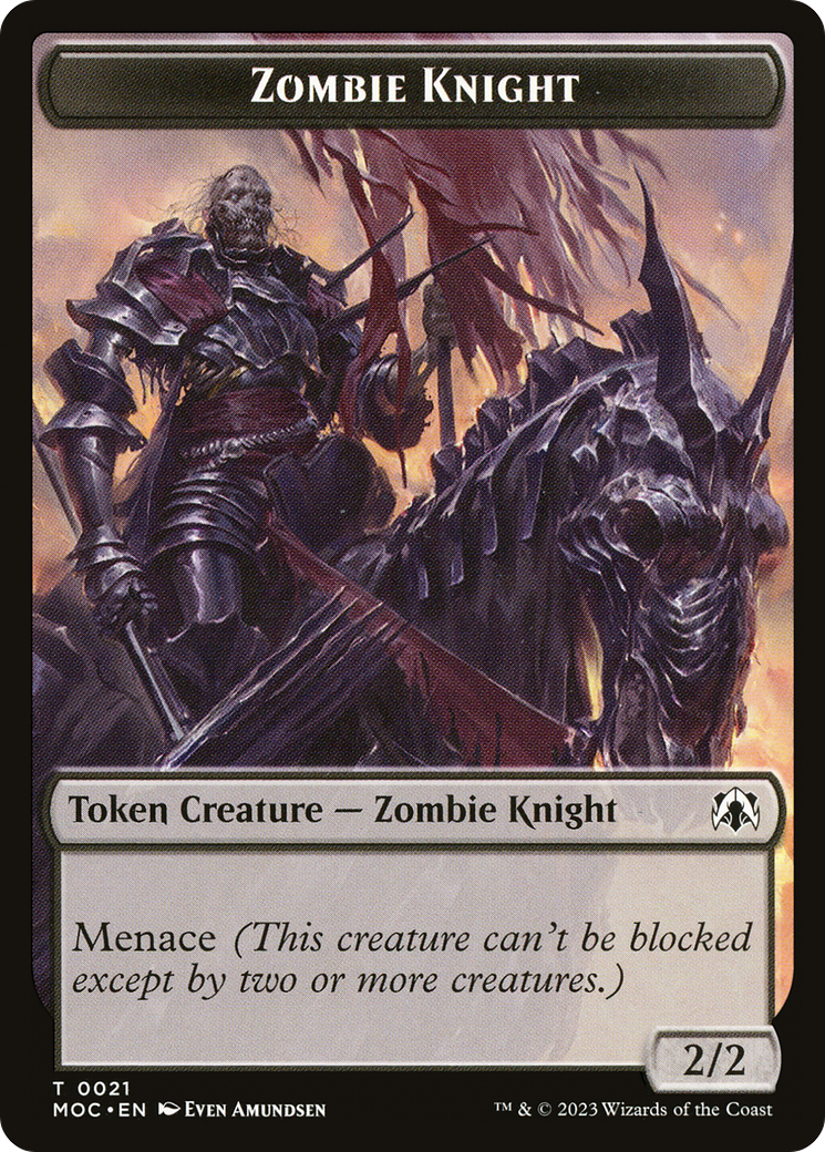 Zombie Knight (TMOC-021) - March of the Machine Commander Tokens