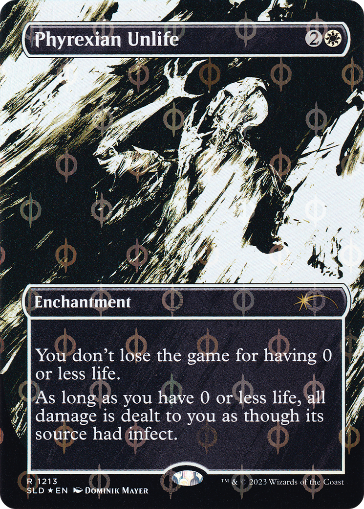 Phyrexian Unlife (Step-and-Compleat Foil) (SLD-1213) - Secret Lair Drop (Borderless) Foil