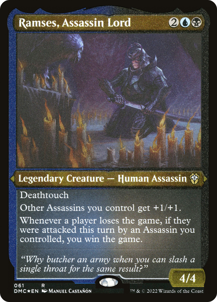 Ramses, Assassin Lord (DMC-061) - Dominaria United Commander Etched Foil