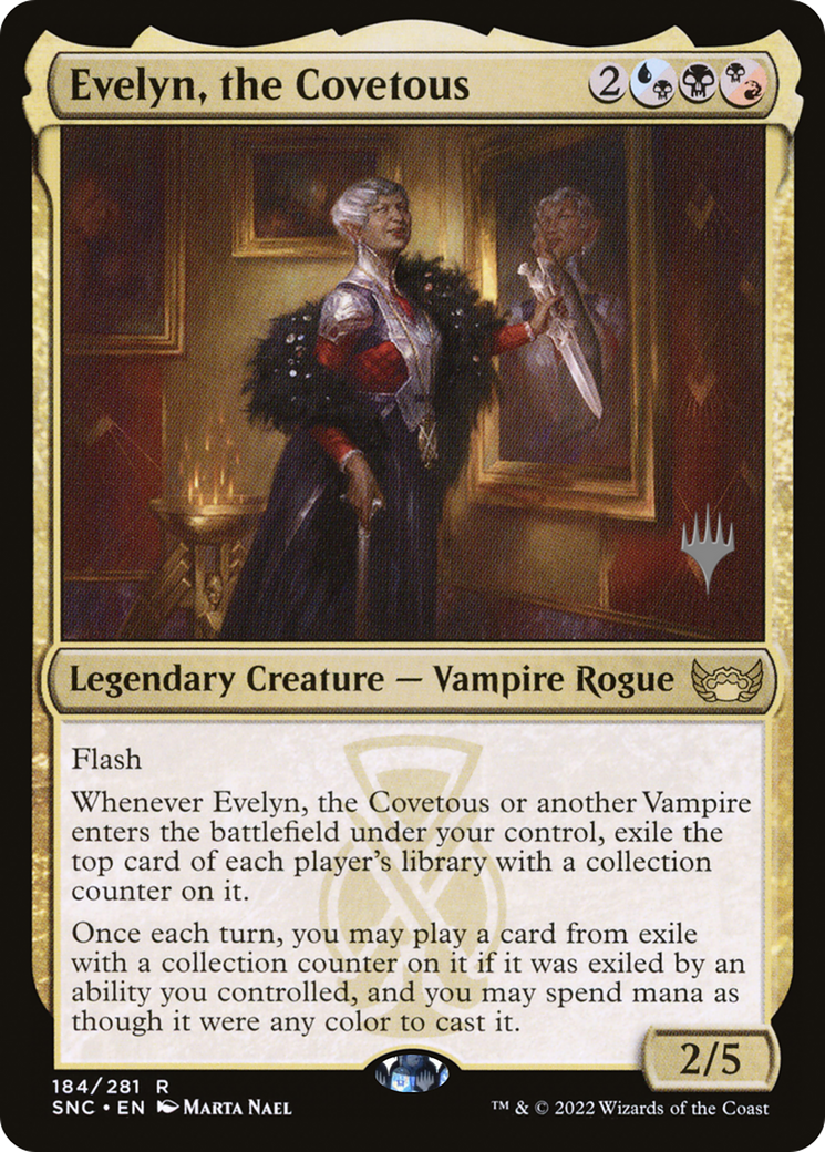 Evelyn, the Covetous (PPSNC-184P) - Streets of New Capenna Promos Foil