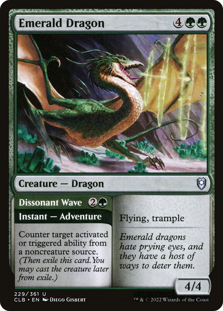 Emerald Dragon (CLB-229) - Commander Legends: Battle for Baldur's Gate Foil