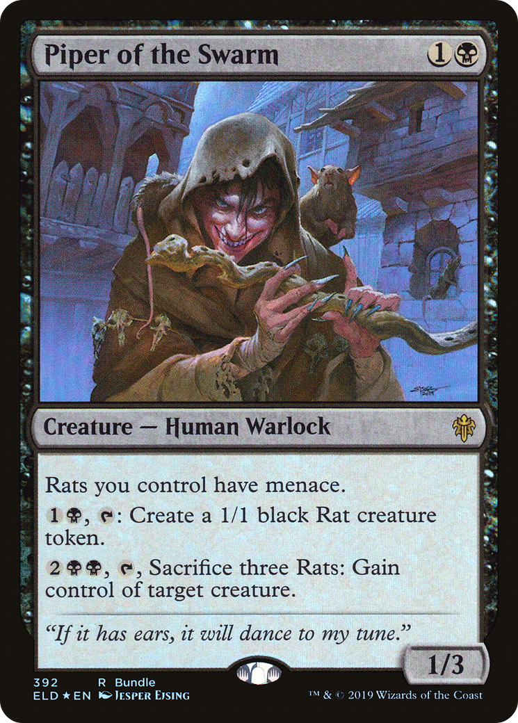 Piper of the Swarm (ELD Bundle) (UMP-392) - Throne of Eldraine Foil